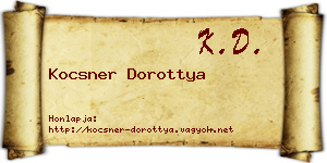 Kocsner Dorottya névjegykártya