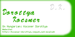 dorottya kocsner business card